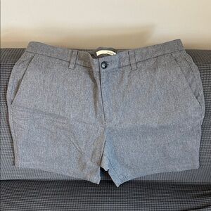 Stylish Gray Men's Flat Front Shorts